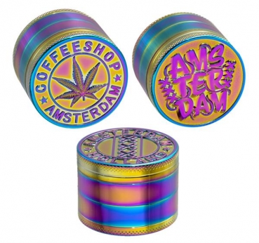 1 Metall Grinder Pollinator 4 part ø 50mm ICY Rainbow Embossed Amsterdam